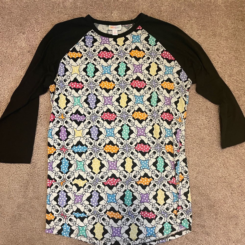 Minnie Mouse Polka Dot Disney Lularoe Randy Shirt S LLR